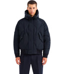 Emporio Armani Blue Matelassé con cappuccio