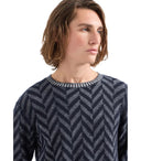 Emporio Armani Chevron Blue Crewneck Pulloper
