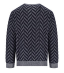 Emporio Armani Chevron Blue Crewneck Pulloper