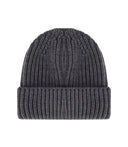 Emporio Armani Dark Grey Ribbed Beanie