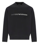 Emporio Armani Drawing Black Sweatshirt