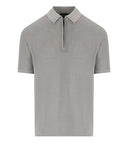 Poloshirt a maglia grigia Emporio Armani
