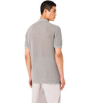 Poloshirt a maglia grigia Emporio Armani