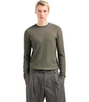 Emporio Armani Military Green Crewneck Jumper