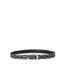 Emporio Armani Monogram Blue Ecru Reversible Belt