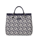 Emporio Armani Myea Blue Aqnd White Medium Shopping Bag