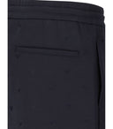 Emporio Armani Navy Blue Monogram Bermuda Shorts
