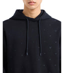Emporio Armani Navy Blue Monogram Hoodie