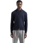 Emporio Armani Navy Blue Ribed Cardigan