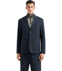 Emporio Armani Navy Blue Single Breasted Jacke