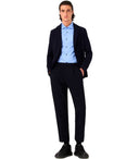 Pantaloni di miscela blu emporio armani blu navy