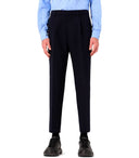 Pantaloni di miscela blu emporio armani blu navy
