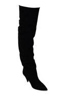 Saint Laurent Era 85 sur les bottes du genou