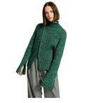 Essentiel Antwerp Clever Melange Green Turtleneck Jumper