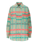 Essentiel Antwerp Daydream Green Pink Overshirt