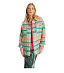Essentiel Antwerp Daydream Green Pink Overshirt