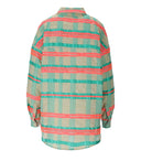Essentiel Antwerp Daydream Green Pink Overshirt