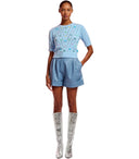 Essentiel Antwerp Fare Light Blue Knitted Top