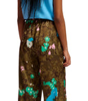 Essentiel Antwerp Faul Khaki Green Wide Leg Trousers