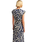 Essentiel Antwerp Fayola Navy Blue Midi Dress