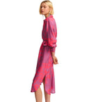 Essentiel Antwerp Foxglove Fuchsia Shirt Dress