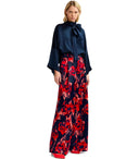 Essentiel Antwerp Gazpacho Blue And Red Wide Leg Trousers