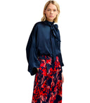 Essentiel Antwerp Gazpacho Blue And Red Wide Leg Trousers