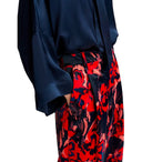 Essentiel Antwerp Gazpacho Blue And Red Wide Leg Trousers