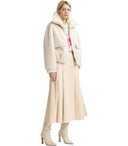 Giacca bomber di pelliccia in finta pelliccia White Essentiel Antwerp Genz