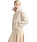 Giacca bomber di pelliccia in finta pelliccia White Essentiel Antwerp Genz