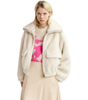 Giacca bomber di pelliccia in finta pelliccia White Essentiel Antwerp Genz
