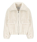 Giacca bomber di pelliccia in finta pelliccia White Essentiel Antwerp Genz