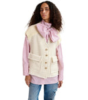 Essentiel Antwerp Geologic Cream Vest