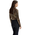 بلوزة بياقة مدورة من Essentiel Antwerp Gold Geaker