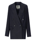 Essentiel Antwerpen Graffiti2 Black Double Breasted Blazer