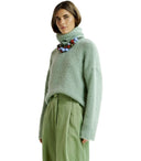 Essentiel Antwerp Griffin Green Turtleneck Jumper