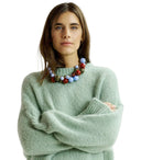 Essentiel Antwerp Griffin Green Turtleneck Jumper