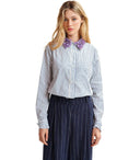 Essentiel Antwerp Hashbrown White And Blue Shirt