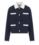 Giacca a maglia blu scuro con aio anversa Essentiel