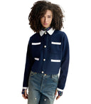 Giacca a maglia blu scuro con aio anversa Essentiel