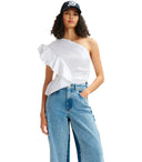 Essentiel Antwerpen Haven White Asymmetric Top