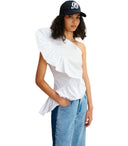 Essentiel Antwerpen Haven White Asymmetric Top