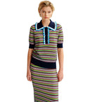 Essentiel Antwerp Haximum Multicolored Knitted Polo Shirt