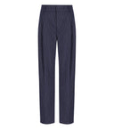Pantalones de rayas azules de la hierba de la hierba de esencia