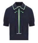 Essentiel Antwerp Hight Blue Knitted Polo Shirt