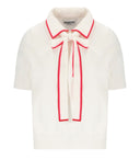 Essentiel Antwerp Hight White Knitted Poloshirt