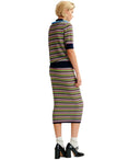 Essentiel Antwerp Himpact Multicolored Knitted Midi Skirt