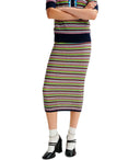 Essentiel Antwerp Himpact Multicolored Knitted Midi Skirt