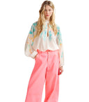 Essentiel Antwerp Hitrus White Floral Blouse