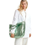 Essentiel Antwerp Hollow White Pinstriped Double Breasted Jacket